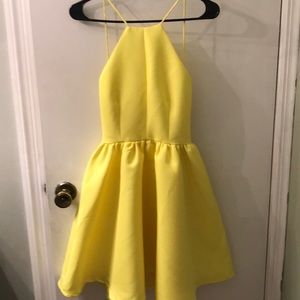 Lulus yellow party dress